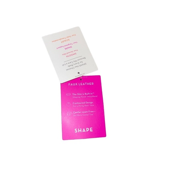 SPANX Faux Leather Leggings for Women Tummy Control with Side Stripe | Size L - Picture 5 of 6